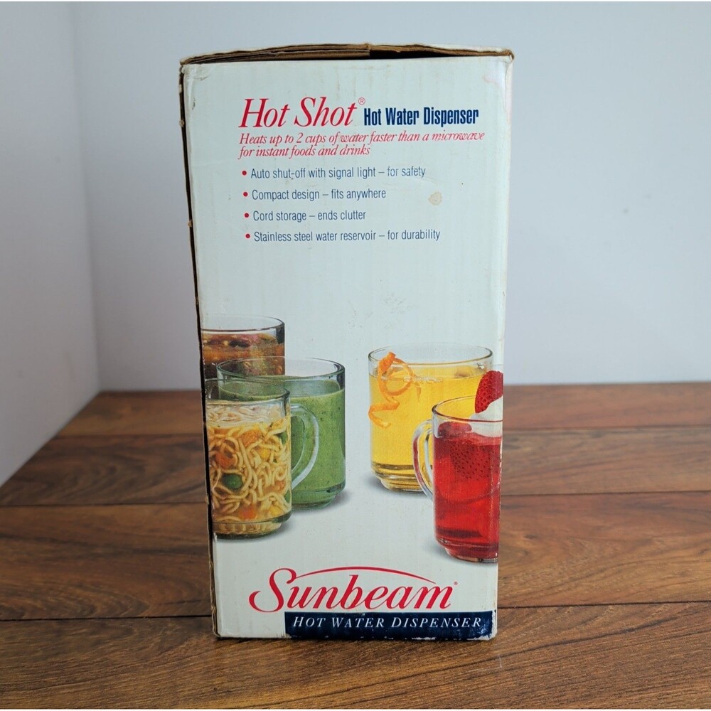 Vintage Sunbeam Hot Shot Hot Water Dispenser 3211 White Tested Works Great w/Box - Picture 15 of 16